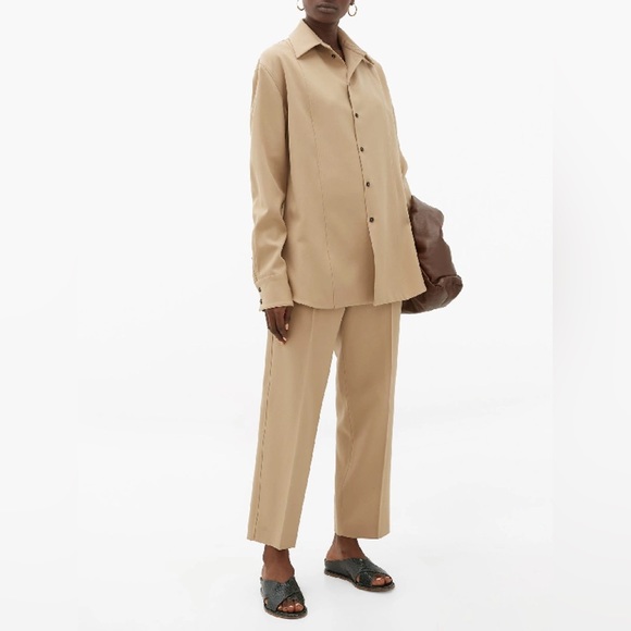 Gabriela Hearst Ellington elaphe embossed leather slides black - Picture 2 of 5